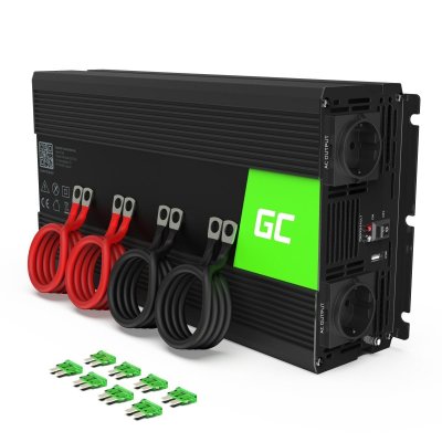 GREEN CELL  INV15 Adaptateur de Puissance & onduleur Auto 3000 W Noir