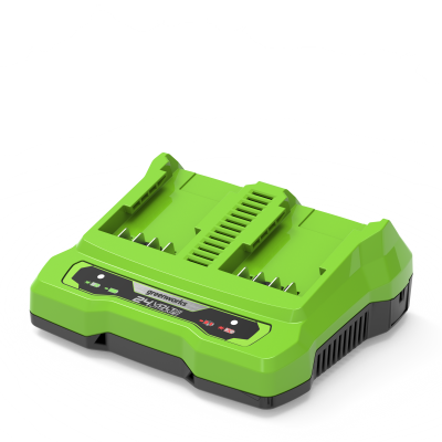 GREENWORKS  - 24V Chargeur rapide &agrave; double emplacement 2Ah