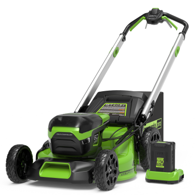 GREENWORKS  GD60LM46SPK4 - Tondeuse &agrave; gazon autotract&eacute;e &agrave; batterie - 60V/4Ah - Coupe 46 cm