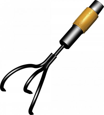 FISKARS Griffe 3 dents t&ecirc;te en acier  QuikFit 