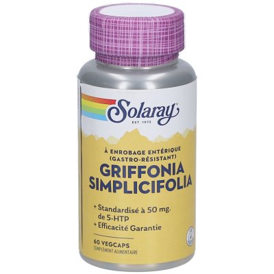 SOLARAY Griffonia Simplicifolia 50 Mg - Sommeil Et Moral 60 Capsules - 