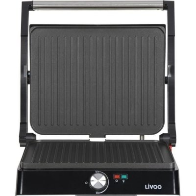 LIVOO Gril viande et panini  2200 W Gris et Noir 