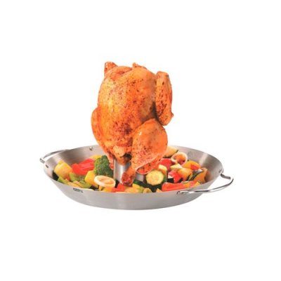  Grill de poulet et wok de l&eacute;gumes BBQ Gefu Acier inoxydable Argent