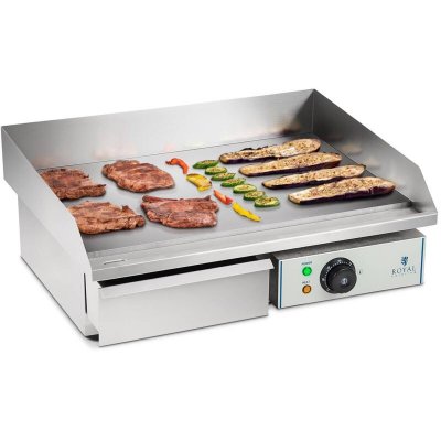 ROYAL CATERING Grill &eacute;lectrique Plancha  48x55x24cm 233Kg 3000W Inox RCEG-55