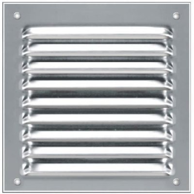 AUTOGYRE Grille Alu Anodis&eacute; persienne en Appli.Mousti.150x150 Sachet