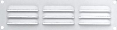 AUTOGYRE Grille d'a&eacute;ration alu  &agrave; persiennes avec moustiquaire blanche 180 x 50 mm
