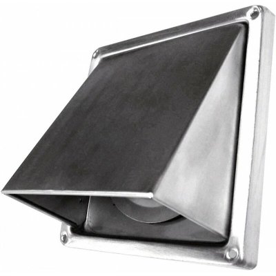 DMO Grille d'a&eacute;ration inox anti-pluie Autogyre &agrave; grand clapet blanche &oslash;100 mm