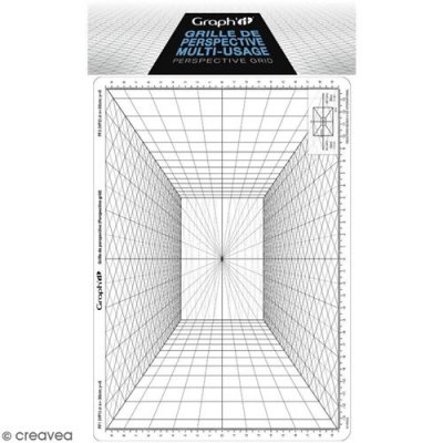 GRAPH IT Grille de perspective Graph'it - Perspective frontale - 28 x 19 cm