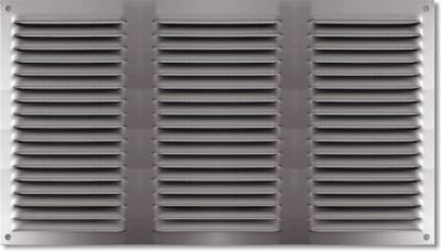 AUTOGYRE Grille de ventilation &agrave; persiennes - aluminium anodis&eacute; 300 x 200 mm