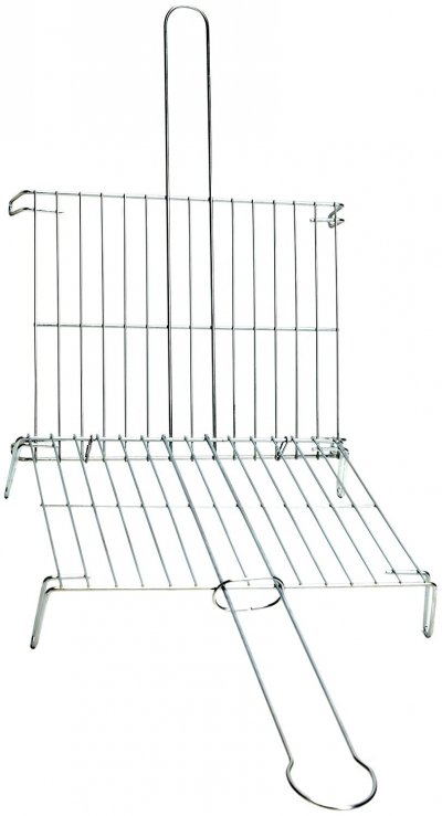 VAELLO CAMPOS Grille double galvanis&eacute; deux volets acier zinc 45x50 cm