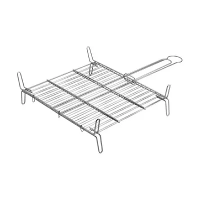 EDM Grille double pour barbecue - Zinc - 45x45cm - 76843
