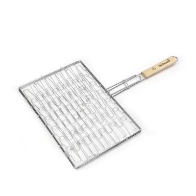 BARBECOOK Grille &eacute;lastique chrom&eacute;es et manqhe en bois FSC*-