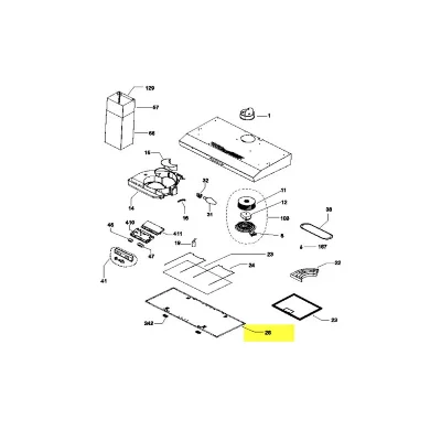 INDESIT Grille Filtre Cm60 Hi151ix Pour Hotte  - C00265915