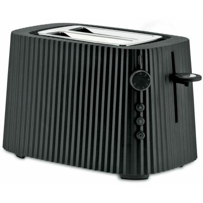 ALESSI Grille pain 2 fentes en r&eacute;sine noire Pliss&eacute; - 