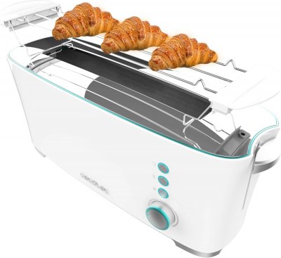 CECOTEC Grille-pain 2 Fentes Longues 1000w Blanc