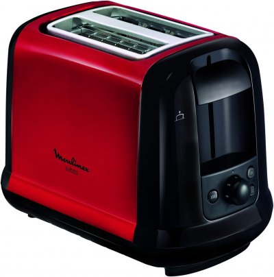 MOULINEX Grille-pain 2 Fentes Rouge 850w Dorage R&eacute;glable