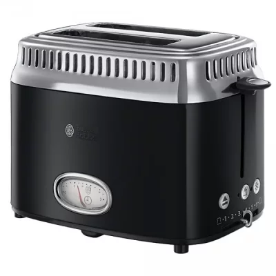 RUSSELL HOBBS Grille-pain 2 fentes  Retro Noir