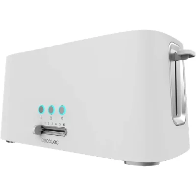 CECOTEC Grille-pain 2 Longues Fentes 1630w Blanc
