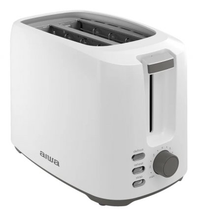 AIWA Grille-pain  asatan grille-pain &agrave; 2 fentes 750w 7 niveaux bac &agrave; miettes en acier inoxydable de