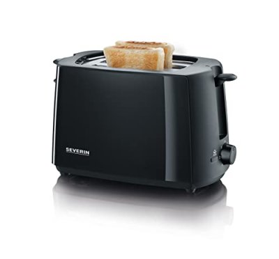 SEVERIN Grille-Pain Automatique, Support Viennoiseries Inclus, 2 Fentes, 700 W, AT 2287, Noir