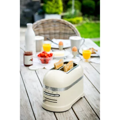 KITCHENAID Grille Pain Avec 2 Fentes 1250w Cr&egrave;me Argent