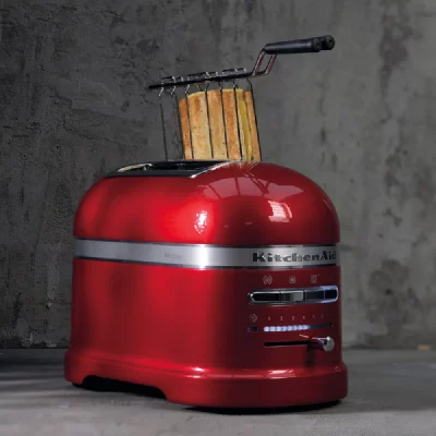 KITCHENAID Grille Pain Avec 2 Fentes 1250w Rouge Empire Argent