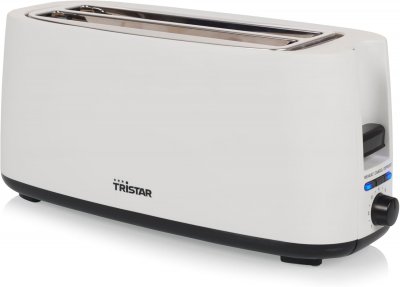TRISTAR Grille-pain Blanc 1400W 2 Fentes Longues