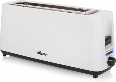 TRISTAR Grille-pain Blanc 900w Fente Longue 7 Niveaux