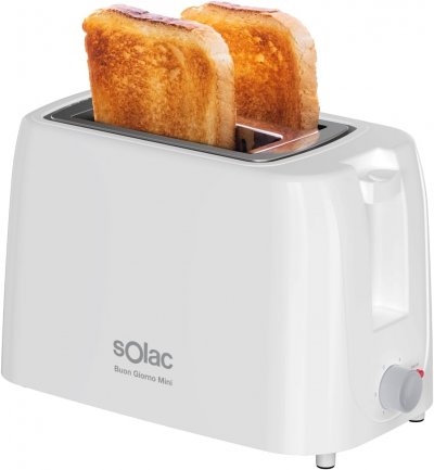 SOLAC Grille-pain Blanc Compact 750W 2 Fentes