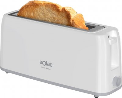 SOLAC Grille-pain Blanc Fente Longue 800w