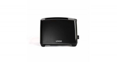 LIVOO Grille-pain deux fentes  DOD162N Noir - Thermostat r&eacute;glable - 750W