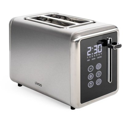 Grille-pain digital DOD205 2 fentes larges 3,5 cm 850 W Panneau de contr&ocirc;le tactile Gris