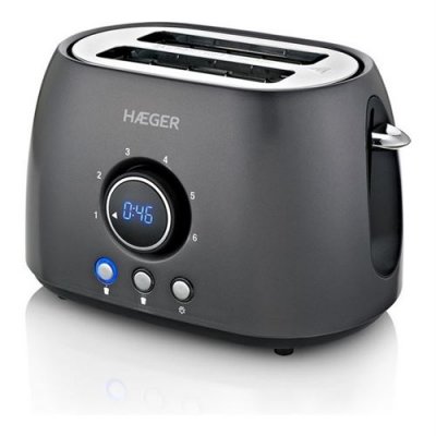  Grille-pain HAEGER FUTURE - 800 W avec compteur &eacute;lectronique de temps