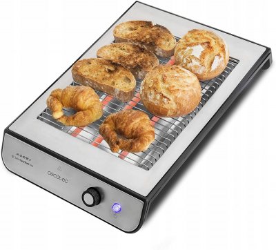 CECOTEC Grille-pain horizontal  turbo easytoast basic acier, 900 w