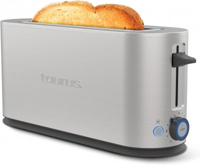 TAURUS Grille-pain Inox 1000w 1 Fente Extra Longue
