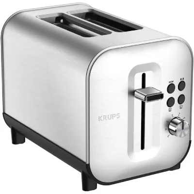 KRUPS Grille-pain Inox 2 Fentes 850W 8 Niveaux
