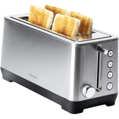 CECOTEC Grille-pain Inox 2 Fentes Longues 1600w