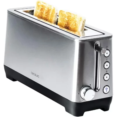 CECOTEC Grille-pain Inox Fente Large 1100W