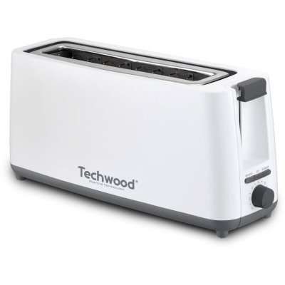 TECHWOOD Grille-Pain Jumbo TGP-402- 900W Max. Longue et large fente - Coloris Blanc 