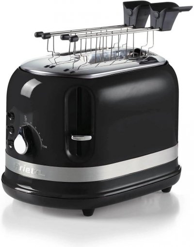 ARIETE Grille-pain Noir 2 Fentes 800W Moderne