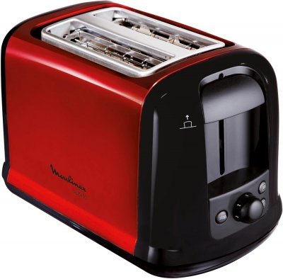 MOULINEX Grille-pain Noir/Rouge 2 Fentes 850W