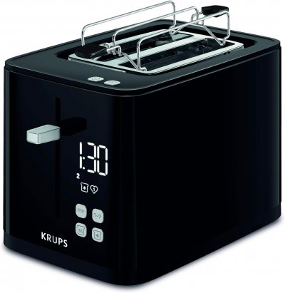 KRUPS Grille-pain Noir Tactile 850W 2 Fentes