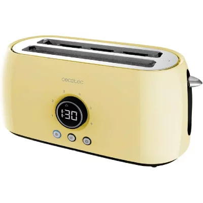 CECOTEC Grille-pain Num&eacute;rique Jaune 1500W 2 Fentes