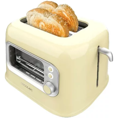 CECOTEC Grille-pain R&eacute;tro Jaune 2 Fentes 700W