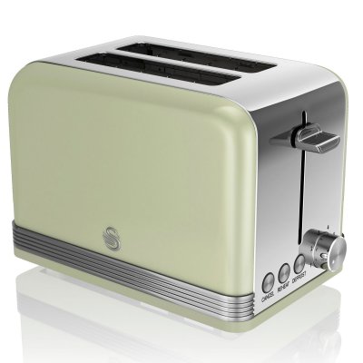 SWAN Grille-pain -  - ST19010GNEU - 2 Tranches - 6 Niveaux - Vintage Vert 800W