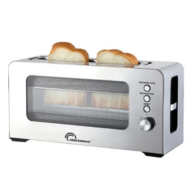 LITTLE BALANCE Grille-pain Transparent  3067 1 Long Slot Inox & Verre