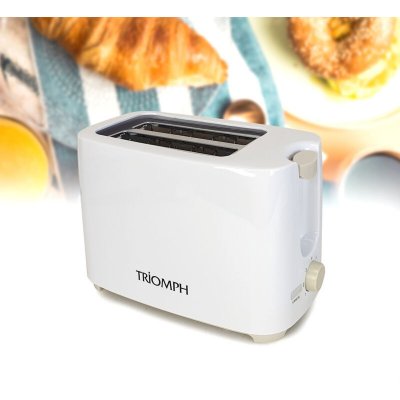 TRIOMPH Grille Pain  ETF1819 Blanc taupe - 700W - 2 fentes 