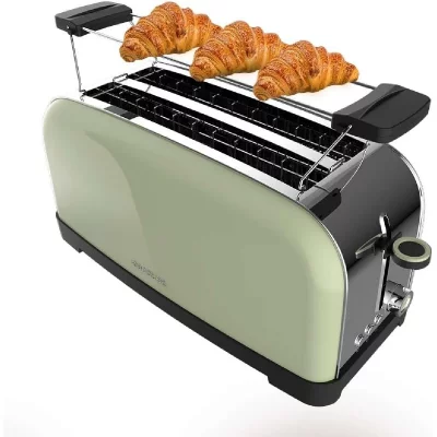 CECOTEC Grille-pain Vert Inox Double Fente 1500W Moderne