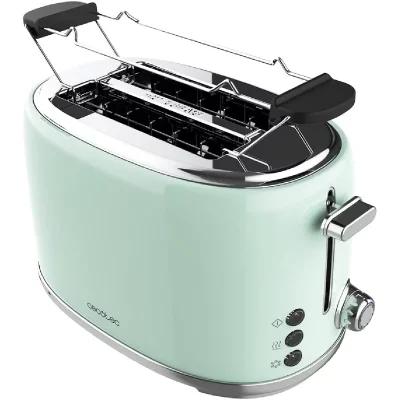CECOTEC Grille-pain Vert R&eacute;tro 2 Fentes 980w