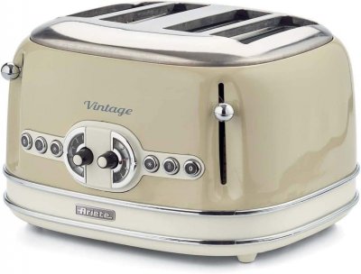 ARIETE Grille-pain Vintage Beige 4 Fentes 1600w